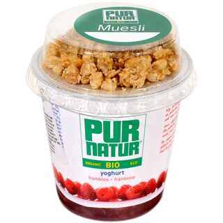 Pur Natur Bio | Iaurt cu zmeura si musli 160g