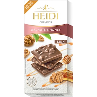 Heidi | Grand'Or | Ciocolata cu lapte cu nuci caramelizate si miere 90g
