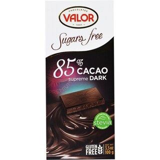 Valor | Ciocolata neagra 85% cacao fara zahar 100g