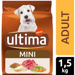 Hrana uscata cu vita pentru caini mini adult 1.5kg