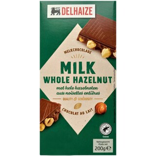 Delhaize | Ciocolata cu lapte si alune de padure 200g