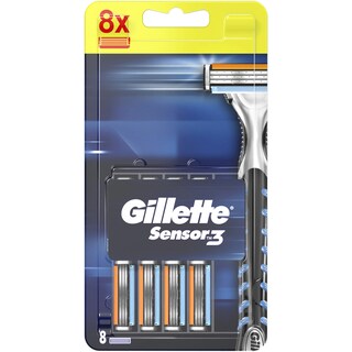 Gillette | Sensor 3 | Rezerve aparat de ras, 8 bucati