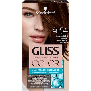 Gliss | Color | Vopsea de par permanenta Color 4-54 Mahon Inchis Roscat 143ml