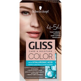 Gliss | Color | Vopsea de par permanenta Color 4-54 Mahon Inchis Roscat 143ml