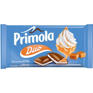 Primola | Ciocolata cu lapte caramel si crema 89g