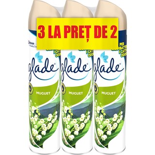 Glade | Pachet Odorizant aerosol Muguet 3x300ml