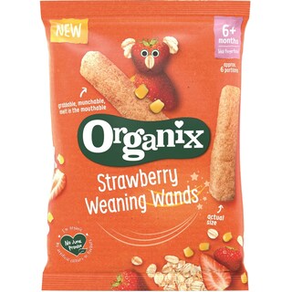 Organix | Baghete bio din porumb, ovaz si capsuni 25g