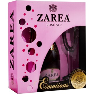 Zarea | Diamond Collection | Vin spumant Diamond Collection Rose Sec 0.75L + 2 pahare