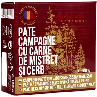 Silvania Gourmet | Pate Campagne cu carne de mistret si cerb 100g