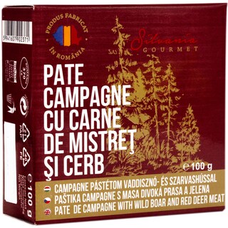 Silvania Gourmet | Pate Campagne cu carne de mistret si cerb 100g