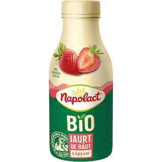 Napolact Bio | Iaurt de baut cu capsuni 230ml