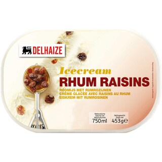Delhaize | Inghetata cu stafide in rom 750ml