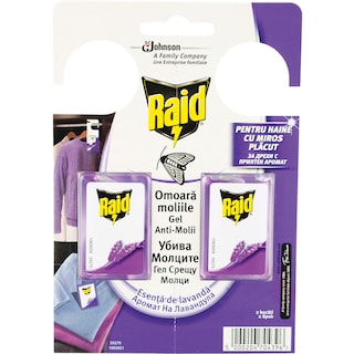 Raid | Gel anti-molii lavanda, 2 bucati