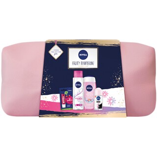 Nivea | Set cadou balsam de buze, sampon, gel de dus, roll on