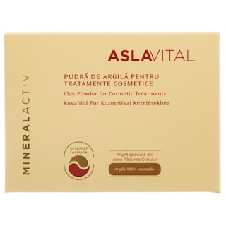 ASLAVITAL | Mineralactiv | Pudra de argila pentru tratamente cosmetice 10 bucati 10x20g