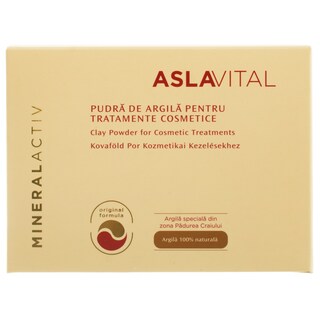 ASLAVITAL | Mineralactiv | Pudra de argila pentru tratamente cosmetice 10 bucati 10x20g
