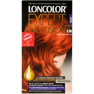 Loncolor | Vopsea de par rosu intens deschis