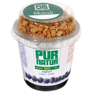 Pur Natur Bio | Iaurt cu afine si musli 160g