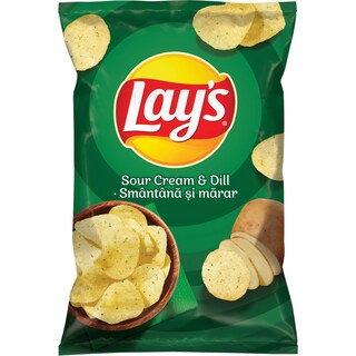 Lay's | Chipsuri din cartofi cu aroma de smantana si marar 60g
