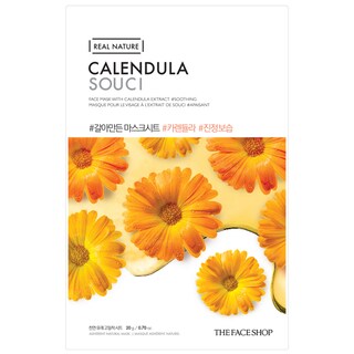 Real Nature | Masca de fata tip servetel Calendula 20g