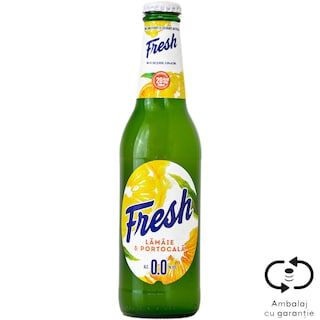 Fresh 0.0 | Bere fara alcool cu suc de lamaie si portocale 0.33L