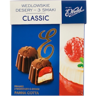 Wedel | Bomboane de ciocolata cu lapte si umplutura mix clasic 192g