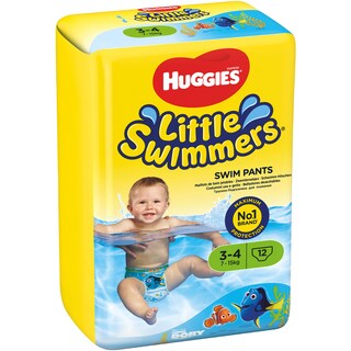 Huggies | Little swimmers | Scutece chilotel pentru apa, marimea 3-4, 7-15 kg, 12 bucati