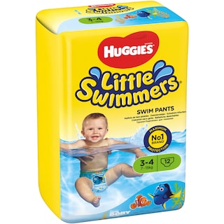 Huggies | Little swimmers | Scutece chilotel pentru apa, marimea 3-4, 7-15 kg, 12 bucati