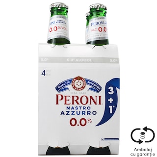 Peroni Nastro Azzurro | Bere blonda fara alcool 3+1 x 0.33L