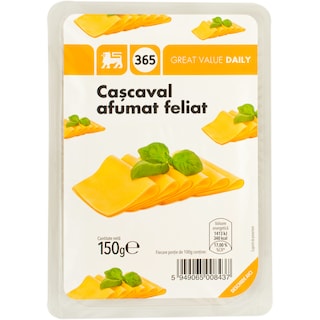 365 | Cascaval de vaca afumat felii 150g