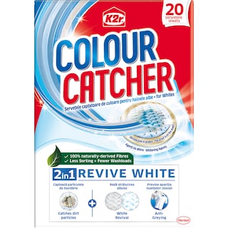 K2r | Colour Catcher | Servetele captatoare de culoare pentru haine albe, 20 bucati