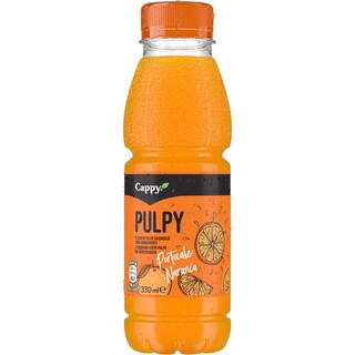 Cappy Pulpy | Bautura racoritoare necarbogazoasa cu suc de portocale 330ml