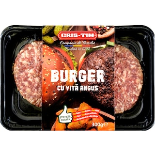 Cris-Tim | Burger cu vita Angus 300g
