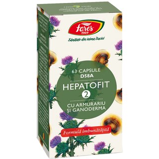Fares | Supliment alimentar hepatofit cu armurariu si ganoderma 63 capsule