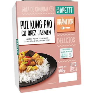 Mega Apetit | Pui Kung Pao cu orez jasmin 400g