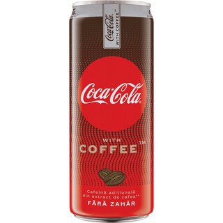Coca-Cola with Coffee | Bautura racoritoare carbogazoasa cu extract de cafea, cu indulcitori 250ml