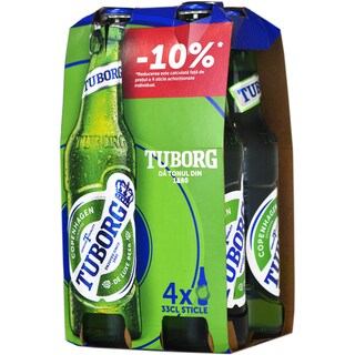 Tuborg | Bere blonda  4x0.33L