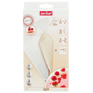 Zenker | Set 20 pungi si 3 capete pentru ornare