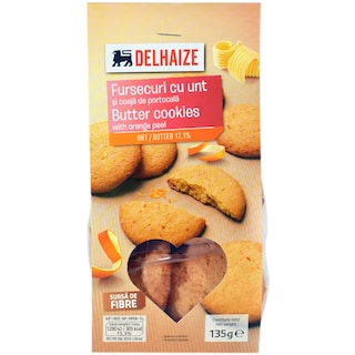 Delhaize | Fursecuri cu unt si coaja de portocala 135g