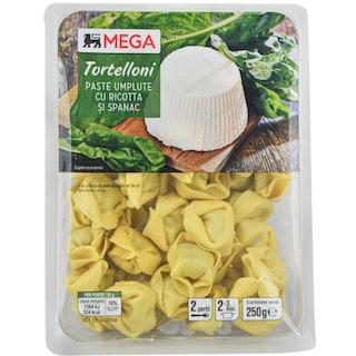 MEGA | Tortelloni cu ricotta si spanac 250g