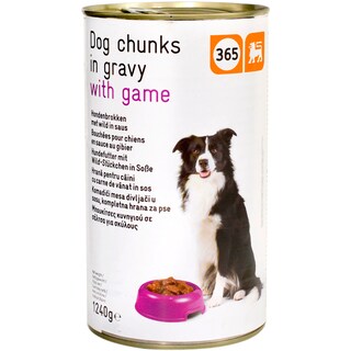 365 | Hrana pentru caini cu carne de vanat in sos 1240g