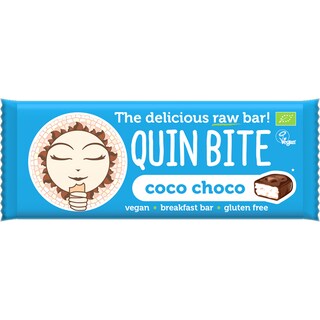 Quin Bite | Baton bio raw vegan cu ciocolata si cocos 30g