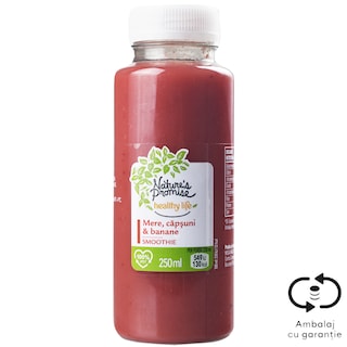 Nature's Promise Healthy Life | Smoothie mere, capsuni si banane 250ml