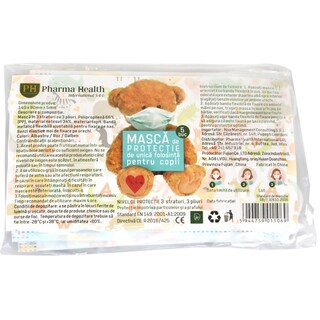 Pharma Health | Masca de protectie de unica folosinta pentru copii, 5 bucati