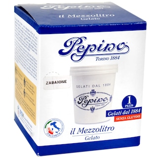 Pepino | Mezzolitro | Inghetata fara gluten cu gust de Zabaione 380g