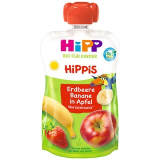 Hipp | Piure mar capsuni si banane eco 100g