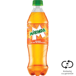 Mirinda | Bautura racoritoare carbogazoasa cu suc de portocale 0.5L