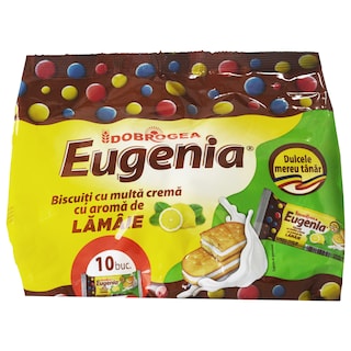 Dobrogea | Biscuiti cu crema cu aroma de lamaie 10x36g