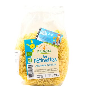 Primeal | Paste fainoase animale hazlii "les patinettes" bio 250g