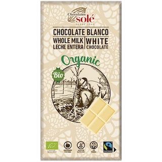 Chocolates Sole | Ciocolata alba bio 100g